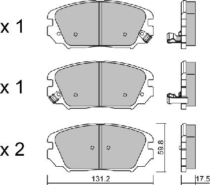 Aisin BPHY-1010 - Тормозные колодки, дисковые, комплект autosila-amz.com