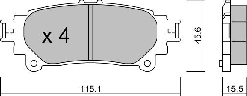 Aisin BPLX-2000 - Тормозные колодки, дисковые, комплект autosila-amz.com