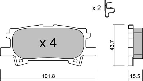 Aisin BPLX-2001 - Тормозные колодки, дисковые, комплект autosila-amz.com