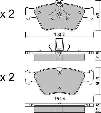 Aisin BPMB-1004 - Тормозные колодки, дисковые, комплект autosila-amz.com