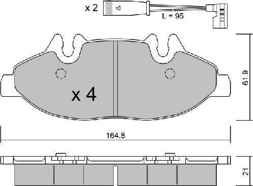 Aisin BPMB-1012 - Тормозные колодки, дисковые, комплект autosila-amz.com