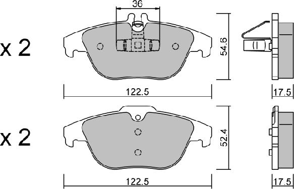 Aisin BPMB-2002 - Тормозные колодки, дисковые, комплект autosila-amz.com