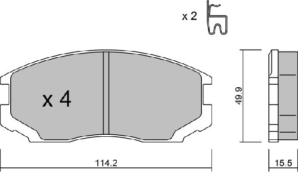 Aisin BPMI-1904 - Тормозные колодки, дисковые, комплект autosila-amz.com