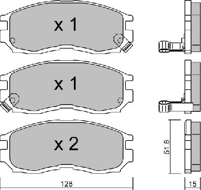 Aisin BPMI-1905 - Тормозные колодки, дисковые, комплект autosila-amz.com