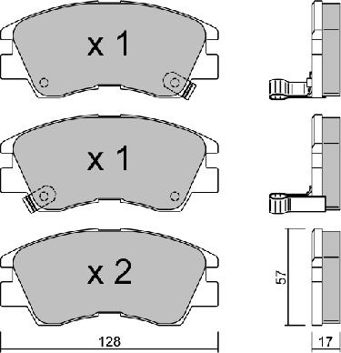 AISIN BPMI-1906 - Тормозные колодки, дисковые, комплект autosila-amz.com