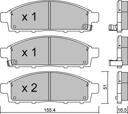 Aisin BPMI-1005 - Тормозные колодки, дисковые, комплект autosila-amz.com