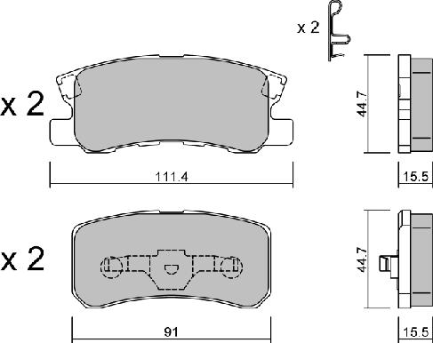 Aisin BPMI-2901 - Тормозные колодки, дисковые, комплект autosila-amz.com