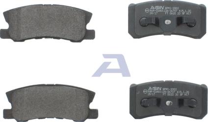 AISIN BPMI-2002 - Тормозные колодки, дисковые, комплект autosila-amz.com