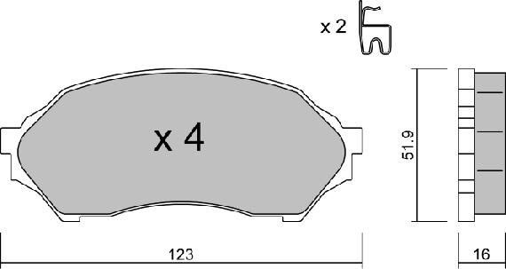 Aisin BPMZ-1909 - Тормозные колодки, дисковые, комплект autosila-amz.com