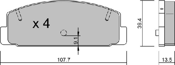 Aisin BPMZ-2901 - Тормозные колодки, дисковые, комплект autosila-amz.com