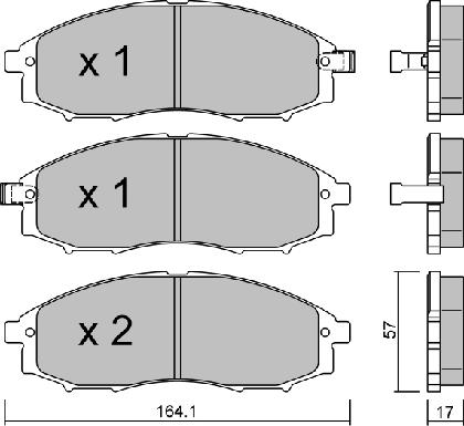 Aisin BPNI-1903 - Тормозные колодки, дисковые, комплект autosila-amz.com