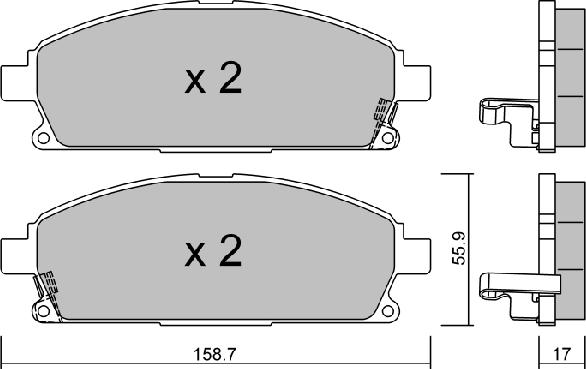 Aisin BPNI-1915 - Тормозные колодки, дисковые, комплект autosila-amz.com