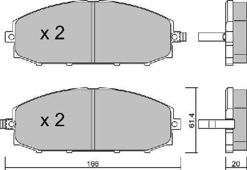 Aisin BPNI-1918 - Тормозные колодки, дисковые, комплект autosila-amz.com