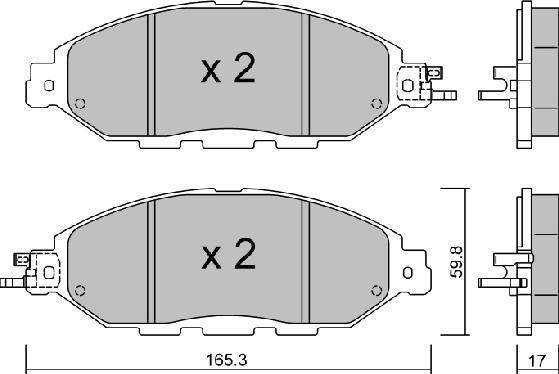 Aisin BPNI-1008 - Тормозные колодки, дисковые, комплект autosila-amz.com