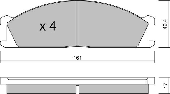 Aisin BPNI-1011 - Тормозные колодки, дисковые, комплект autosila-amz.com