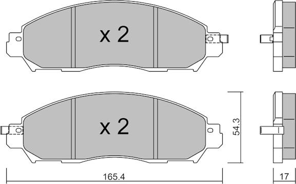 Aisin BPNI-1020 - Тормозные колодки, дисковые, комплект autosila-amz.com