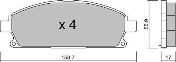 Aisin BPNI-1023 - Тормозные колодки, дисковые, комплект autosila-amz.com