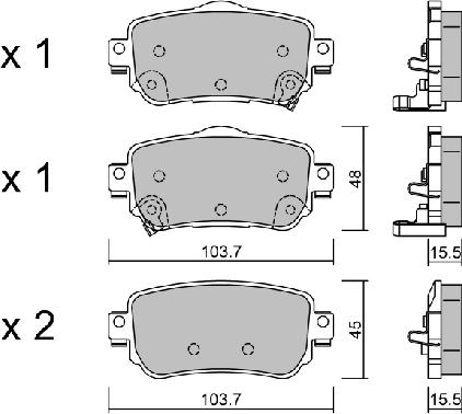 Aisin BPNI-2009 - Тормозные колодки, дисковые, комплект autosila-amz.com