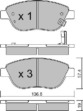 Aisin BPOP-1007 - Тормозные колодки, дисковые, комплект autosila-amz.com