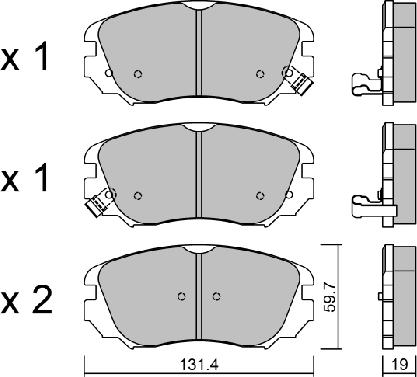 Aisin BPOP-1010 - Тормозные колодки, дисковые, комплект autosila-amz.com