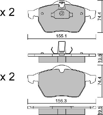 Aisin BPOP-1012 - Тормозные колодки, дисковые, комплект autosila-amz.com