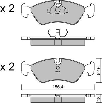 AISIN BPOP-1017 - Тормозные колодки, дисковые, комплект autosila-amz.com