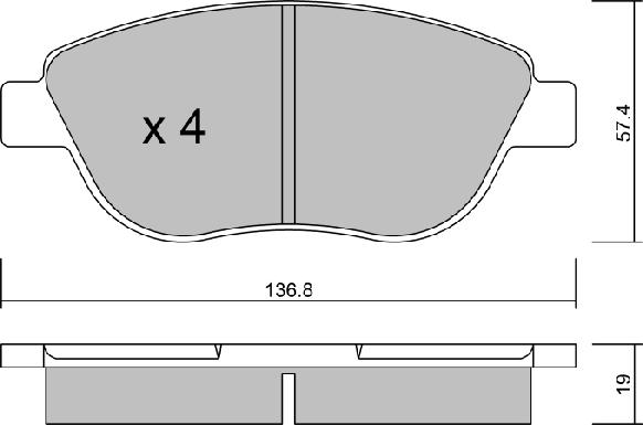 Aisin BPPE-1004 - Тормозные колодки, дисковые, комплект autosila-amz.com