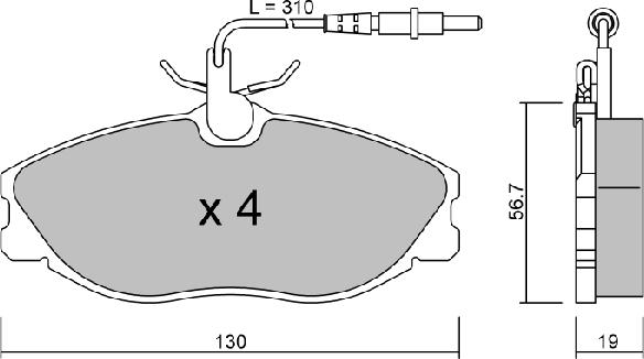 Aisin BPPE-1018 - Тормозные колодки, дисковые, комплект autosila-amz.com