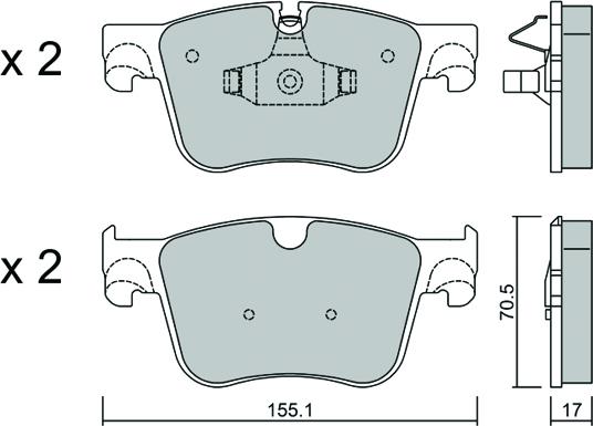 Aisin BPPE-1024 - Тормозные колодки, дисковые, комплект autosila-amz.com