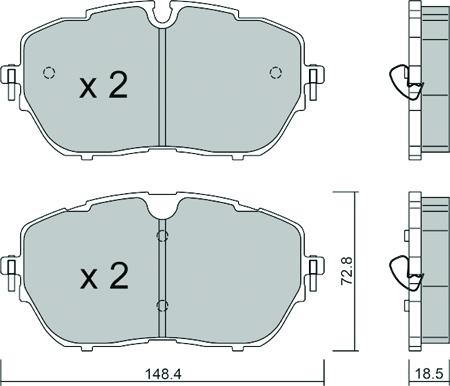 Aisin BPPE-1025 - Тормозные колодки, дисковые, комплект autosila-amz.com