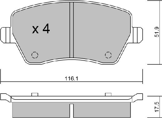 Aisin BPRE-1901 - Тормозные колодки, дисковые, комплект autosila-amz.com