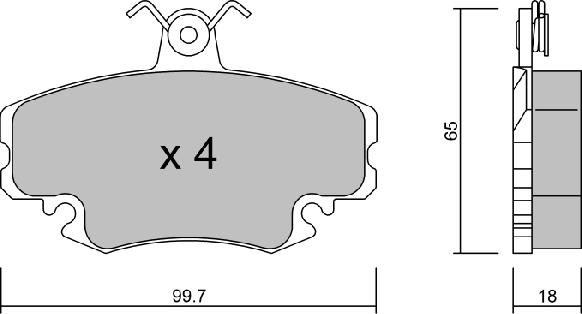 AISIN BPRE-1015 - Тормозные колодки, дисковые, комплект autosila-amz.com