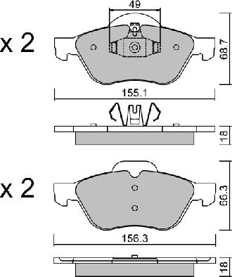 Aisin BPRE-1016 - Тормозные колодки, дисковые, комплект autosila-amz.com