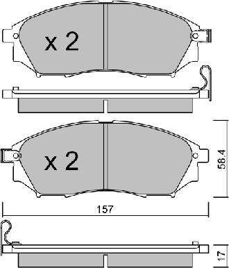 AISIN BPRE-1011 - Тормозные колодки, дисковые, комплект autosila-amz.com