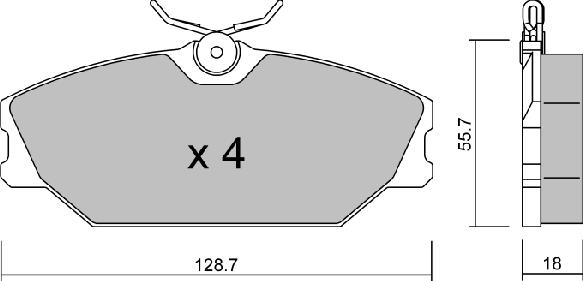 AISIN BPRE-1013 - Тормозные колодки, дисковые, комплект autosila-amz.com