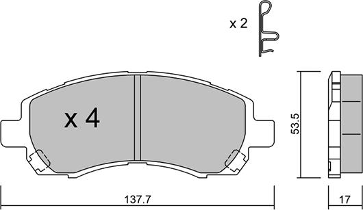 Aisin BPSB-1001 - Тормозные колодки, дисковые, комплект autosila-amz.com