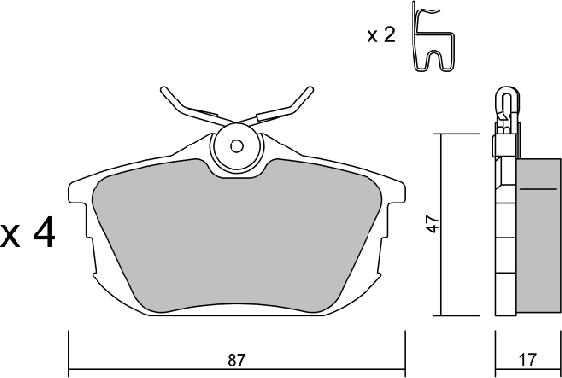 Aisin BPSM-2001 - Тормозные колодки, дисковые, комплект autosila-amz.com