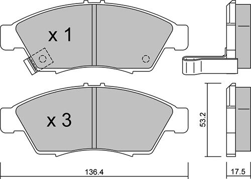 Aisin BPSZ-1003 - Тормозные колодки, дисковые, комплект autosila-amz.com