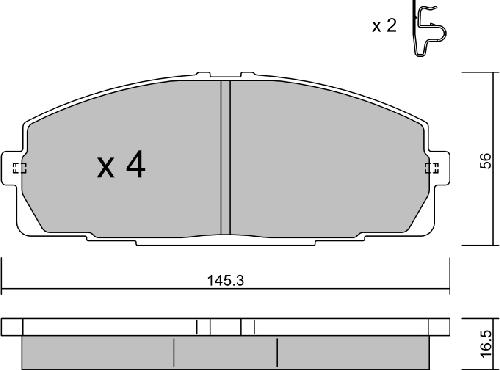 Aisin BPTO-1914 - Тормозные колодки, дисковые, комплект autosila-amz.com