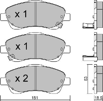 Aisin BPTO-1001 - Тормозные колодки, дисковые, комплект autosila-amz.com