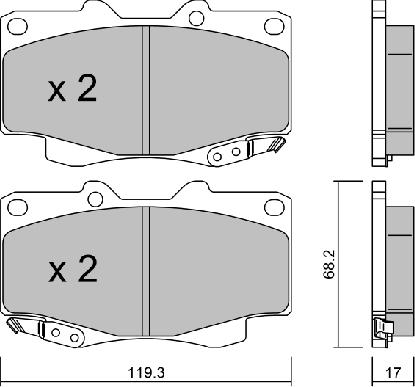 Aisin BPTO-1021 - Тормозные колодки, дисковые, комплект autosila-amz.com