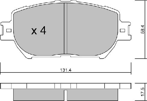 Aisin BPTO-1023 - Тормозные колодки, дисковые, комплект autosila-amz.com