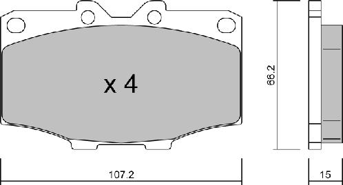 Aisin BPTO-2904 - Тормозные колодки, дисковые, комплект autosila-amz.com