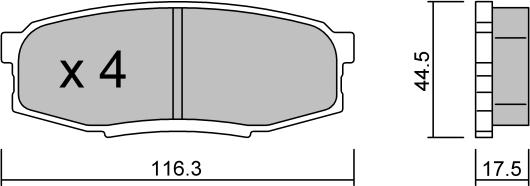 Aisin BPTO-2013 - Тормозные колодки, дисковые, комплект autosila-amz.com