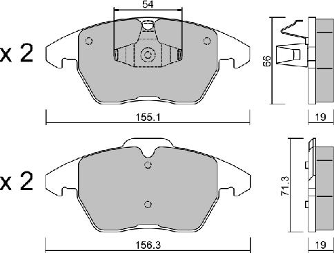 Aisin BPVW-1006 - Тормозные колодки, дисковые, комплект autosila-amz.com