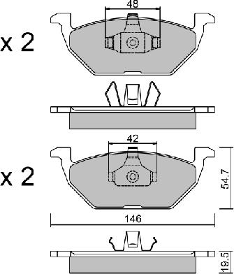 Aisin BPVW-1008 - Тормозные колодки, дисковые, комплект autosila-amz.com