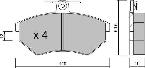 Aisin BPVW-1003 - Тормозные колодки, дисковые, комплект autosila-amz.com