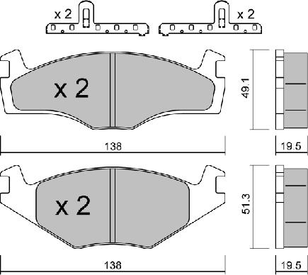 Aisin BPVW-1007 - Тормозные колодки, дисковые, комплект autosila-amz.com