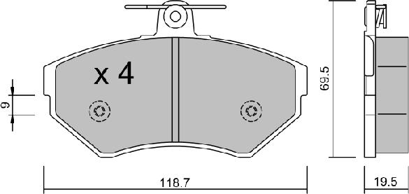 Aisin BPVW-1013 - Тормозные колодки, дисковые, комплект autosila-amz.com