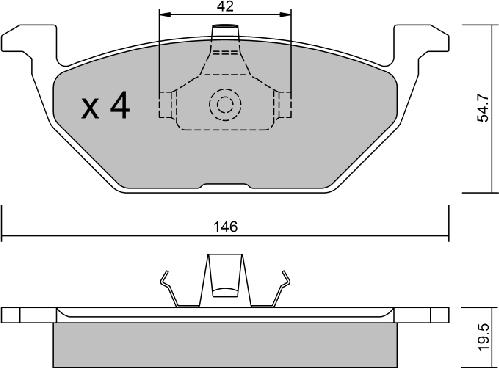 Aisin BPVW-1012 - Тормозные колодки, дисковые, комплект autosila-amz.com